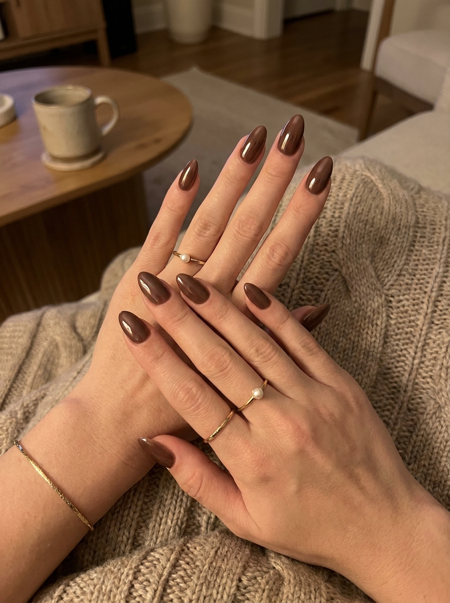 Chocolate Glazed Almond Nails